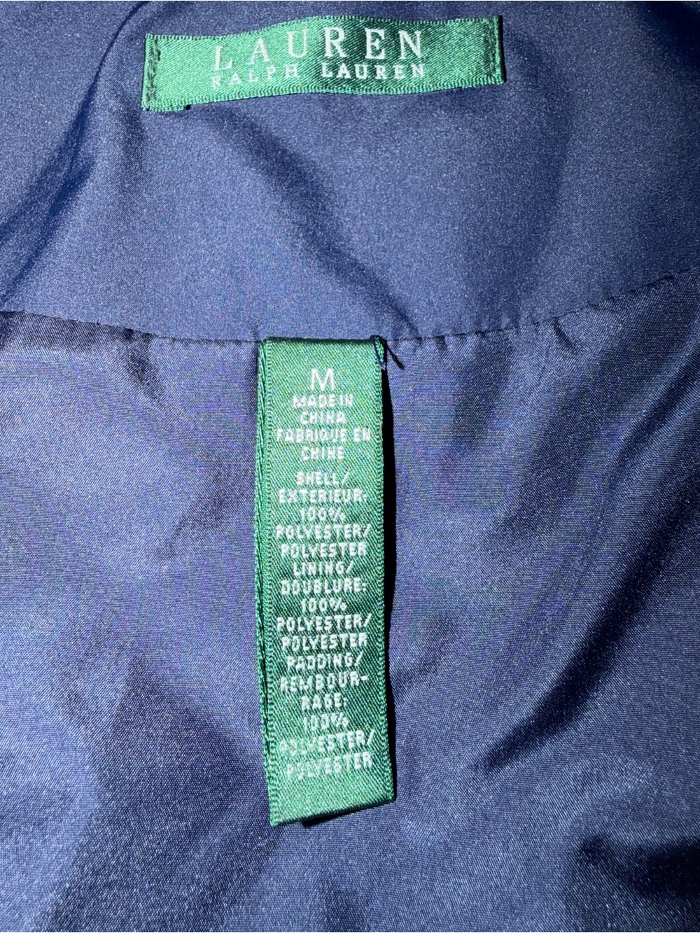 Ralph Lauren Quilted Navy Women’s Jacket - Size M - Picture 3 of 8